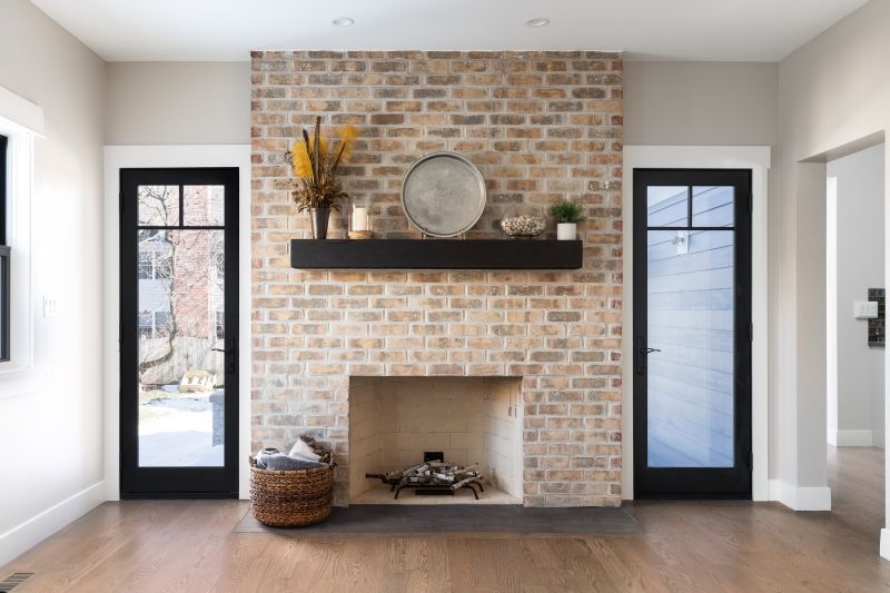 Custom Brick Fireplace