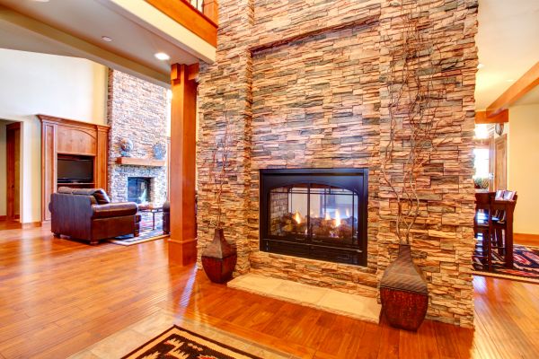 Stone Hearth Installation in Hayden